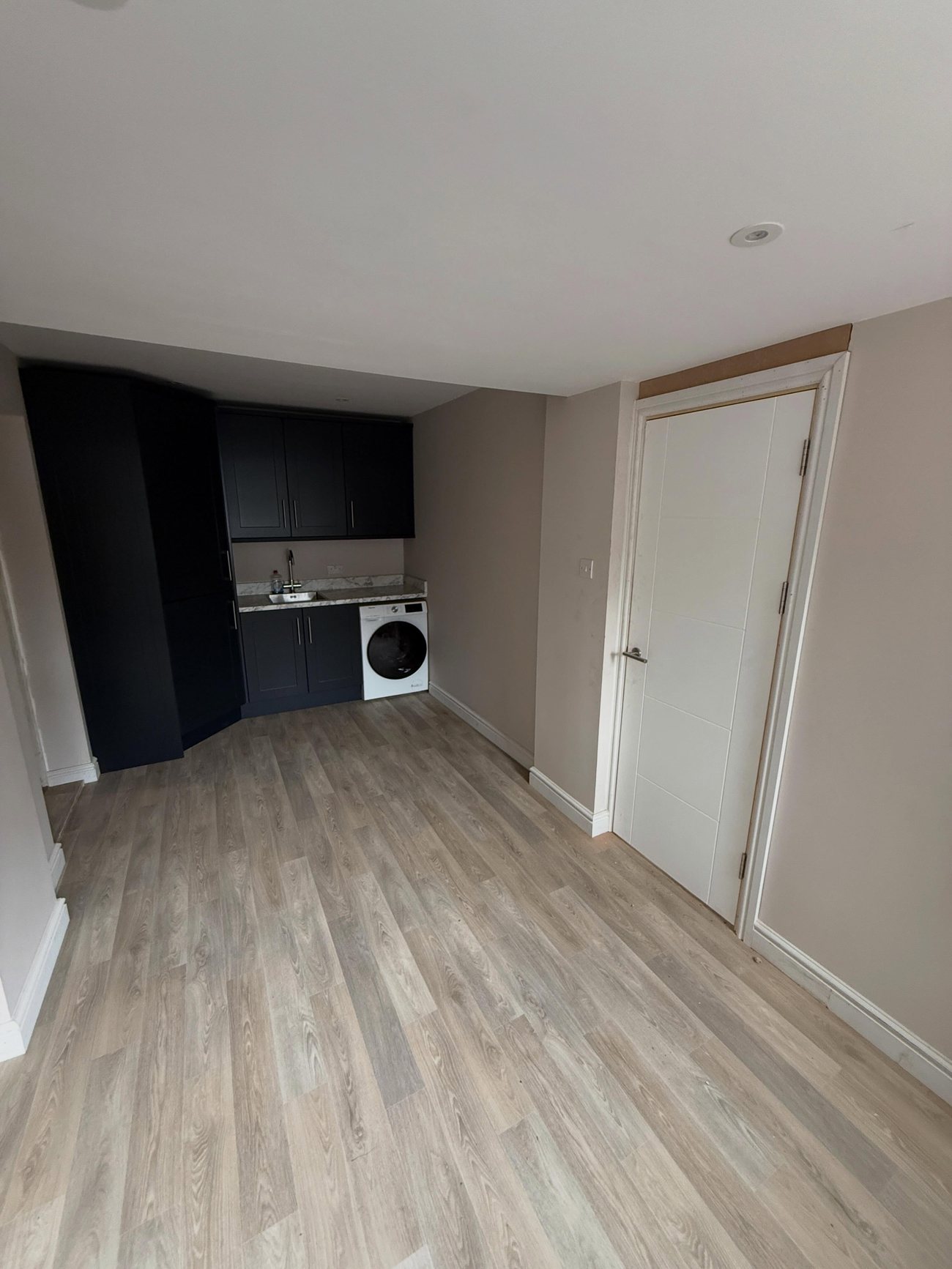 Garage converted into a fitted utility room